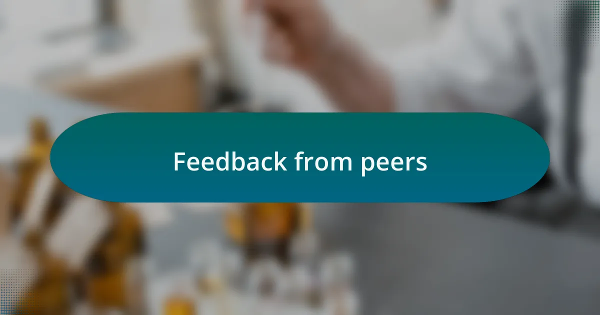 Feedback from peers