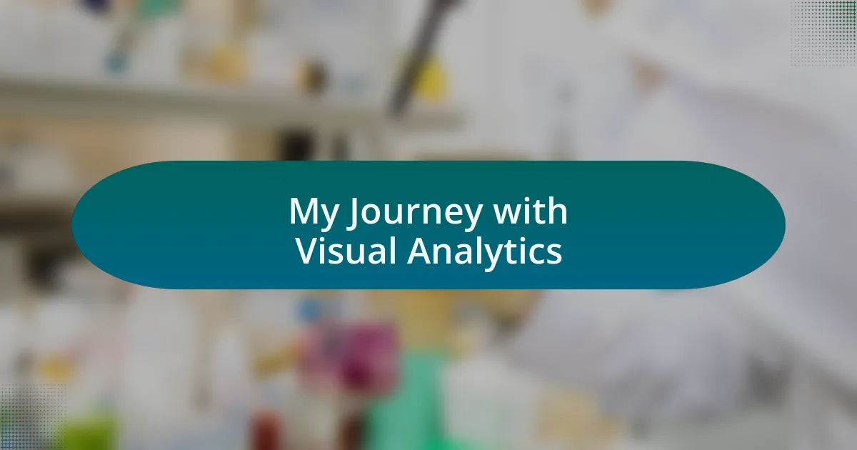 My Journey with Visual Analytics