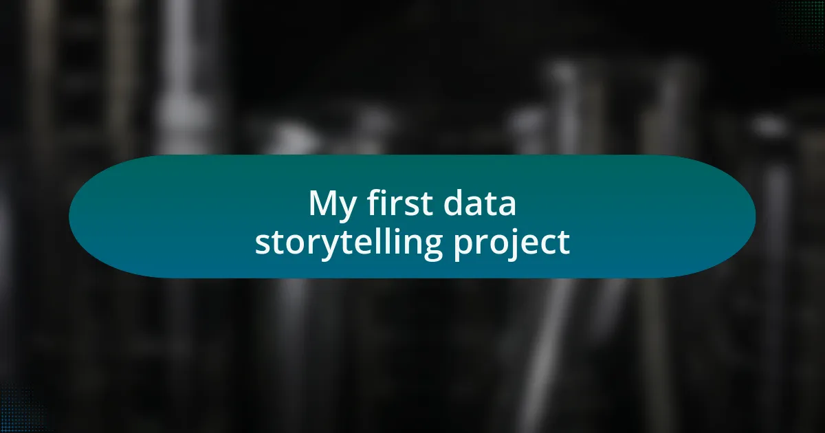 My first data storytelling project