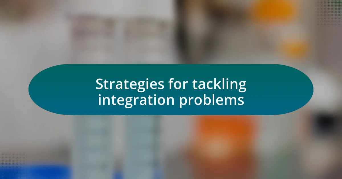 Strategies for tackling integration problems