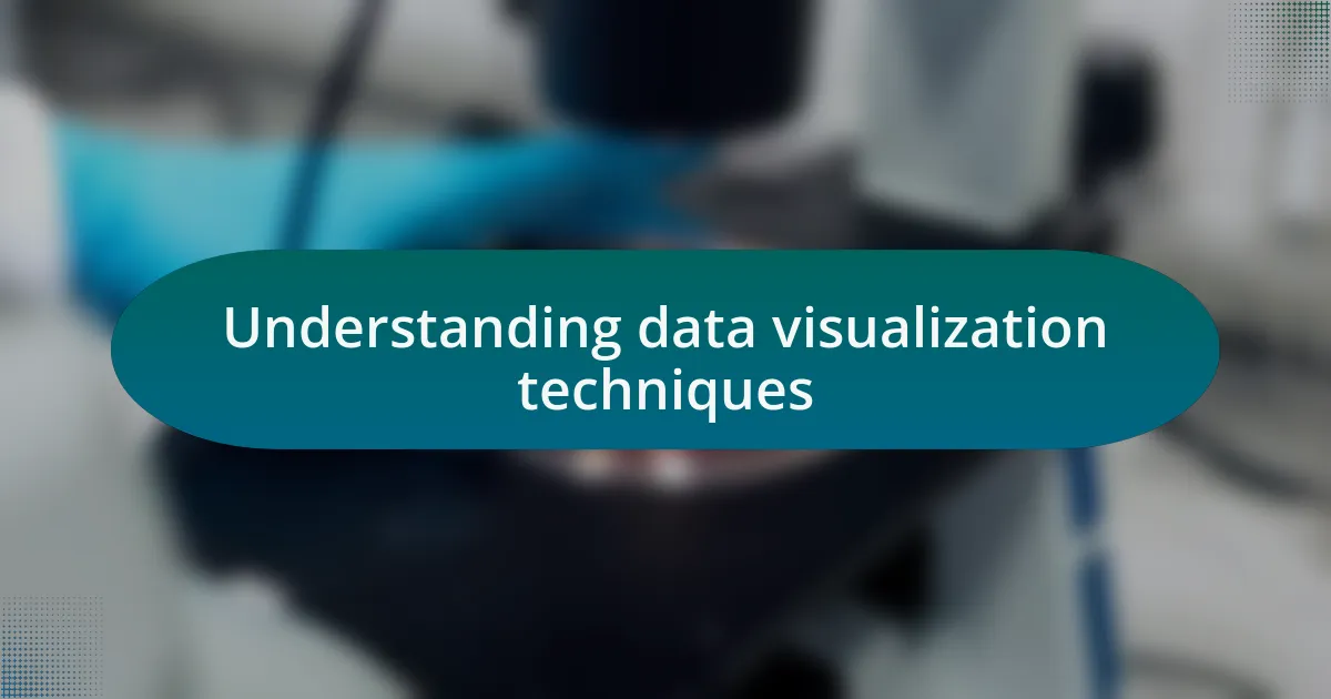 Understanding data visualization techniques